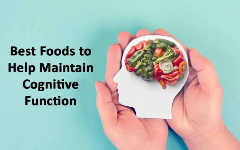A vibrant display of foods such as fatty fish, greens, and dark chocolate, emphasizing their role in supporting cognitive function.