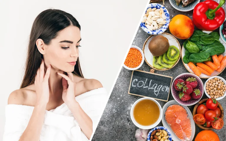 A woman with her chin in hand gazes at a bowl of food, considering the benefits of collagen loading for overall health.