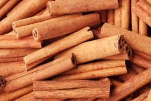 Close up of cinnamon sticks commonly used to support healthy glucose metabolism