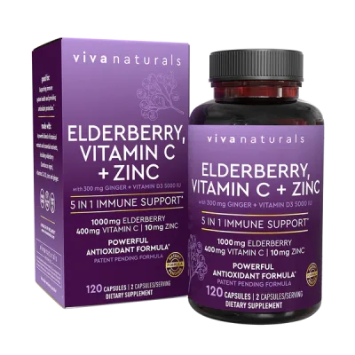 Viva Naturals Elderberry 5-in-1 Formula